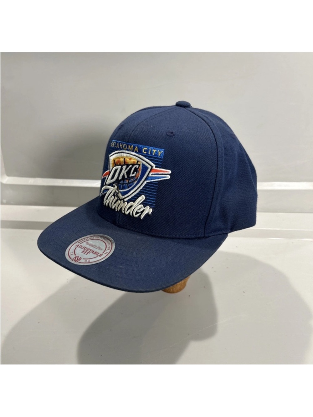 Oklahoma City Thunder OKC Mitchell & Ness NBA Snapback Hat Cap Navy Blue OSFM - Picture 2 of 7